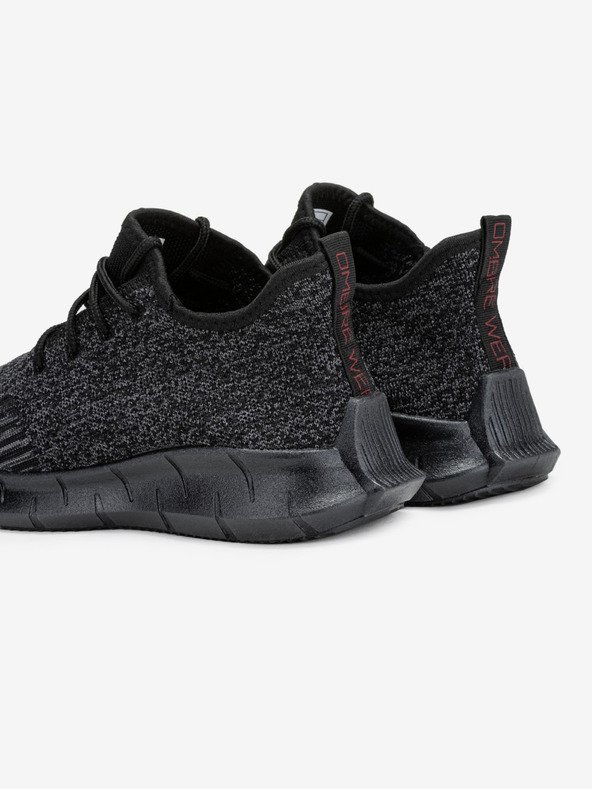 Ombre Clothing Černé pánské žíhané tenisky Ombre Clothing