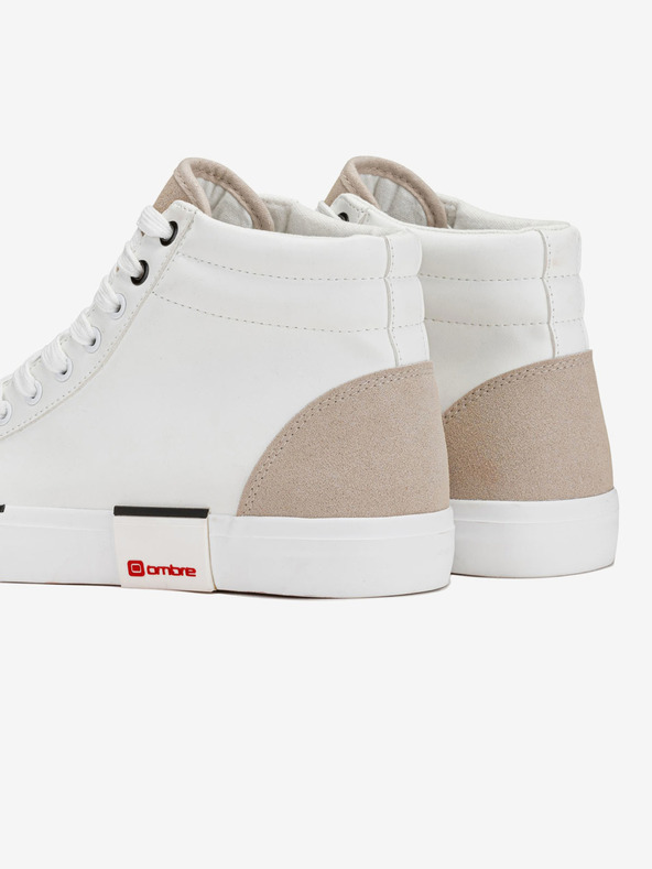 Ombre Clothing Béžovo-bílé pánské sneakers boty Ombre Clothing T376