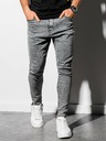 Ombre Clothing Šedé pánské zkrácené slim fit džíny Ombre Clothing P923