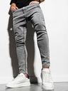 Ombre Clothing Šedé pánské zkrácené slim fit džíny Ombre Clothing P923