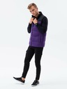 Ombre Clothing Černo-fialová pánská prošívaná vesta Ombre Clothing