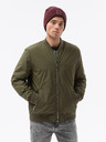 Ombre Clothing Khaki pánská přechodná bunda Ombre Clothing C538