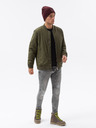Ombre Clothing Khaki pánská přechodná bunda Ombre Clothing C538