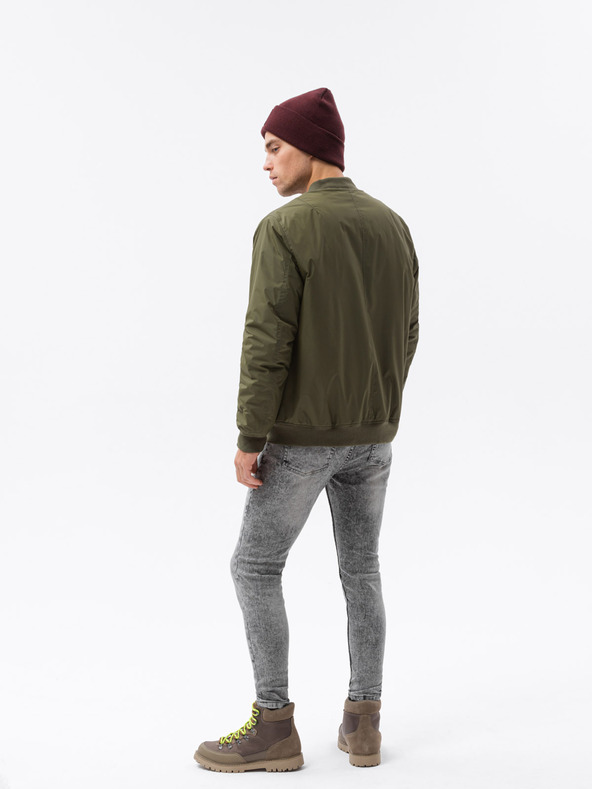 Ombre Clothing Khaki pánská přechodná bunda Ombre Clothing C538