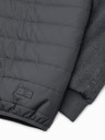 Ombre Clothing Tmavě šedcá pánská lehká bunda s kapucí Ombre Clothing