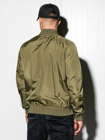 Ombre Clothing Khaki pánská lehká bunda C439