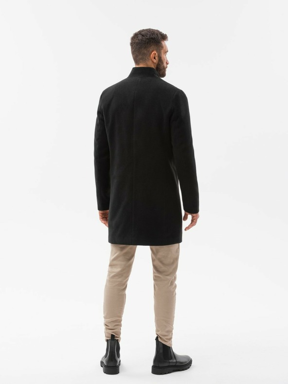 Ombre Clothing Černý pánský kabát Ombre Clothing C501