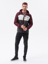 Ombre Clothing Šedo-vínová pánská přechodná bunda Ombre Clothing C447