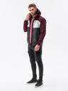 Ombre Clothing Šedo-vínová pánská přechodná bunda Ombre Clothing C447