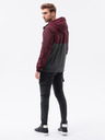 Ombre Clothing Šedo-vínová pánská přechodná bunda Ombre Clothing C447