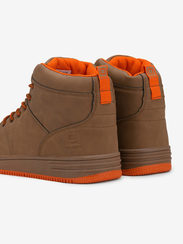 Ombre Clothing Hnědé pánské zimní sneakers boty Ombre Clothing T311