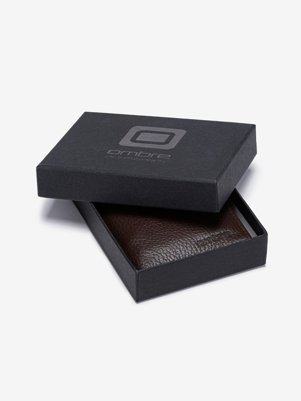 Ombre Clothing Pánská kožená peněženka - bronzov A608