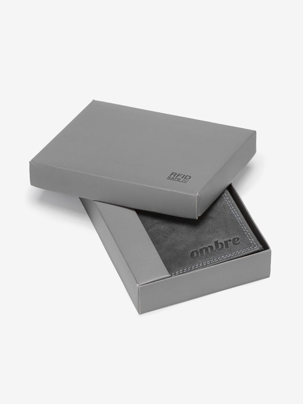 Ombre Clothing Pánská kožená peněženka - černá A417