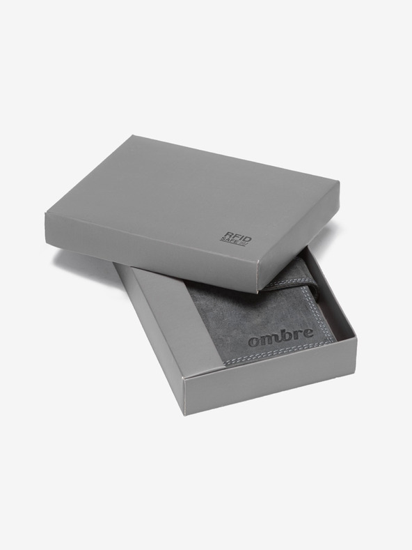 Ombre Clothing Pánská kožená peněženka - černá A091