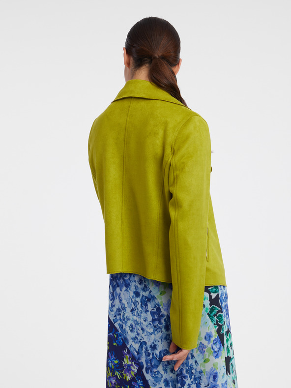 Orsay Světle zelená dámská lehká bunda v semišové úpravě ORSAY