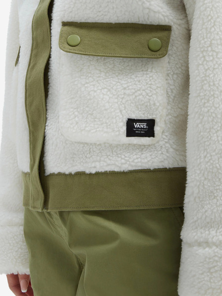 Vans Bílo-zelená dámská bunda VANS Tevis Sherpa Fleece