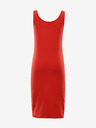 NAX Červené dámské basic šaty NAX BREWA