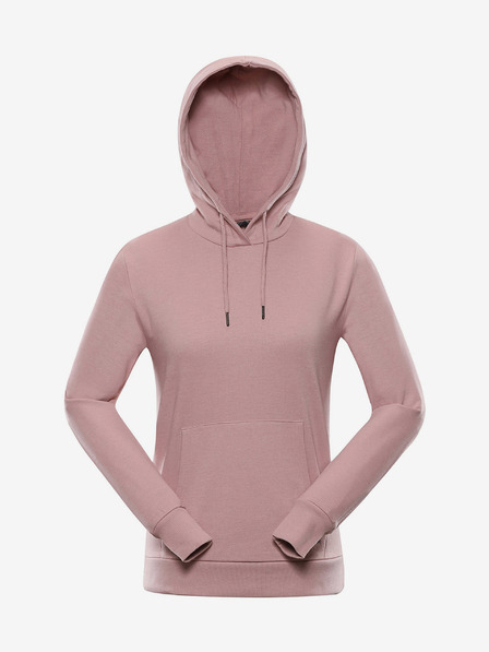 NAX Růžová dámská basic mikina NAX QEDA