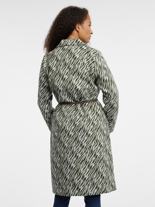 Orsay Bílo-černý dámský vzorovaný kabát ORSAY