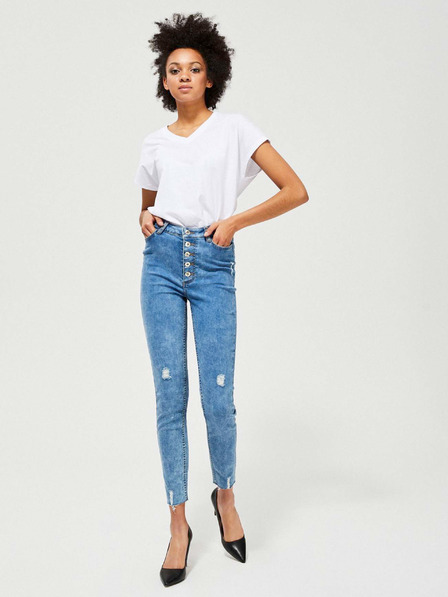 Moodo Modré dámské skinny fit džíny Moodo