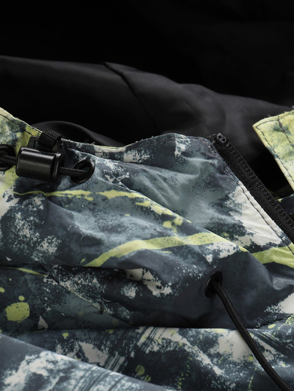 NAX Žluto-černá pánská vzorovaná bunda NAX ZALEW