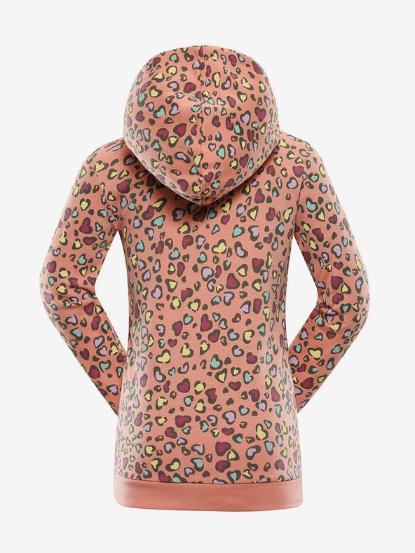 NAX Oranžová holčičí vzorovaná mikina NAX NALO