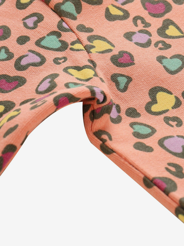 NAX Oranžová holčičí vzorovaná mikina NAX NALO