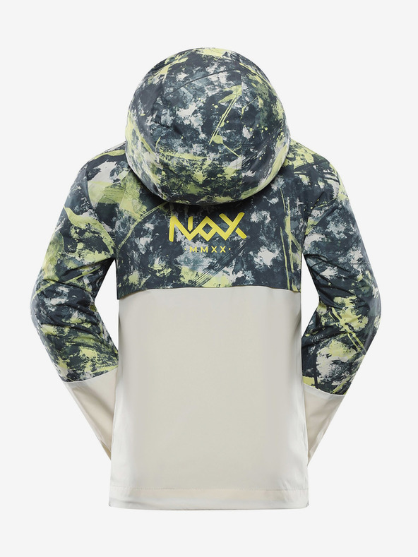 NAX Žluto-béžová dětská vzorovaná bunda NAX IMUFO