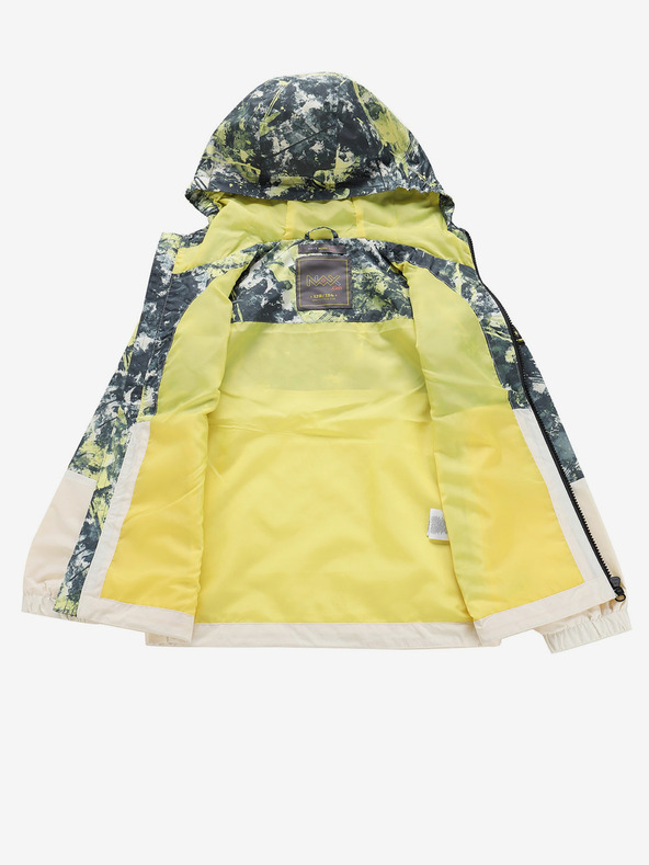 NAX Žluto-béžová dětská vzorovaná bunda NAX IMUFO