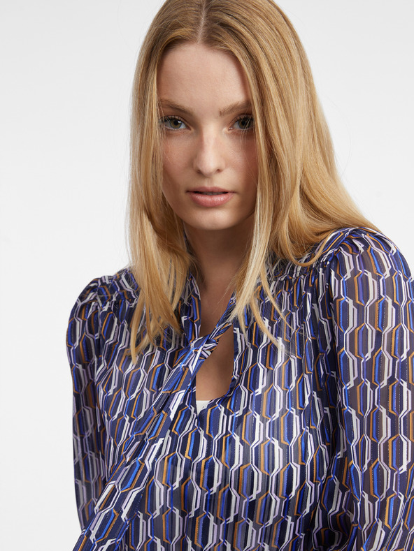 Orsay Modrá dámská vzorovaná halenka ORSAY