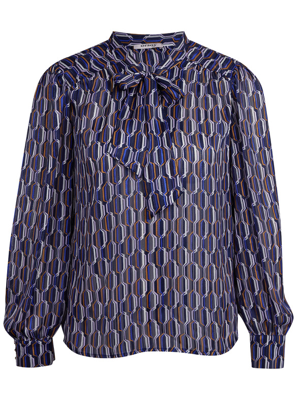 Orsay Modrá dámská vzorovaná halenka ORSAY