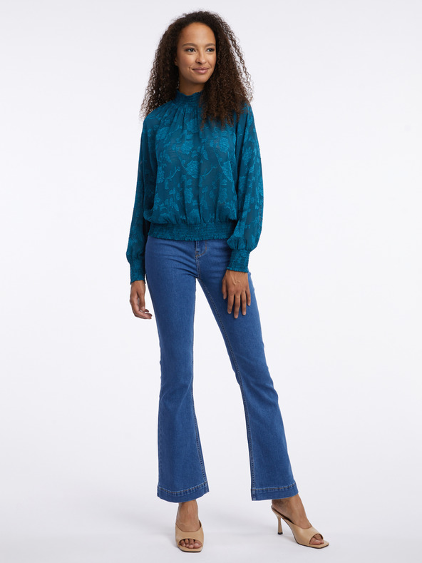 Orsay Modrá dámská vzorovaná halenka ORSAY