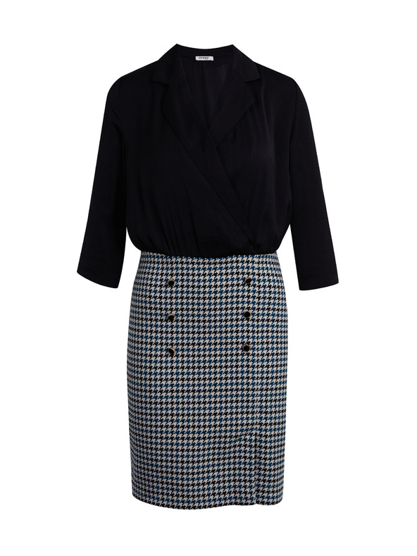 Orsay Černé dámské vzorované šaty ORSAY