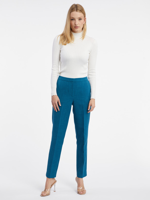 Orsay Modré dámské kalhoty ORSAY