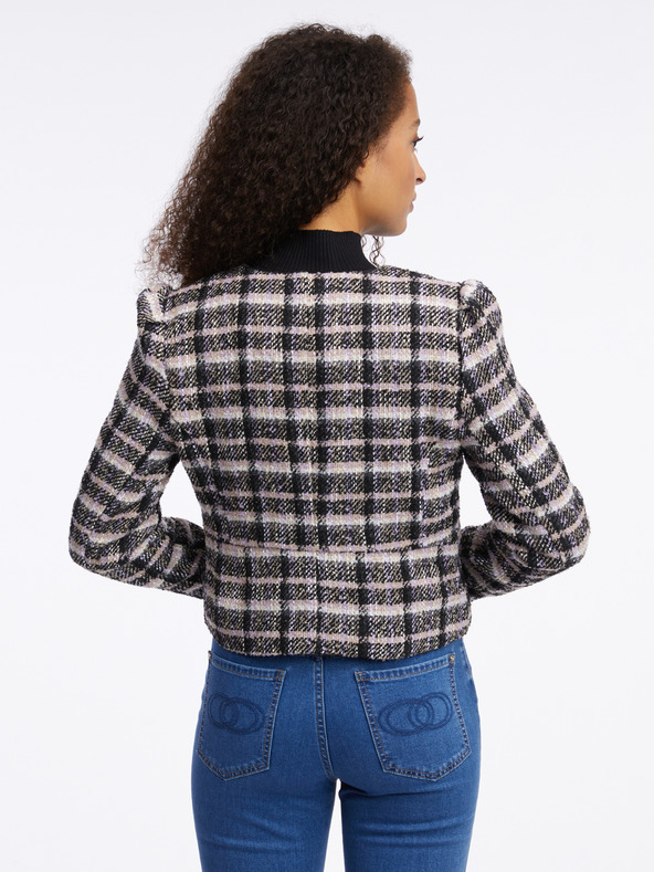 Orsay Černé dámské kostkované sako ORSAY