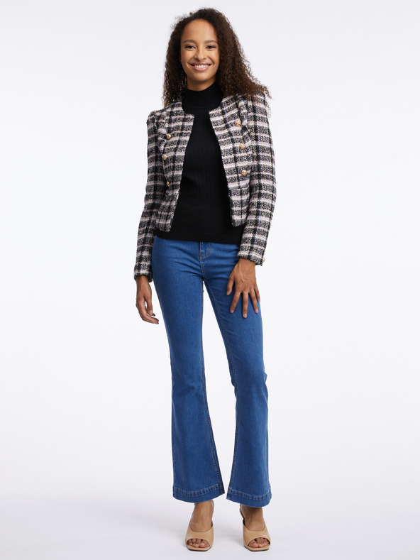 Orsay Černé dámské kostkované sako ORSAY