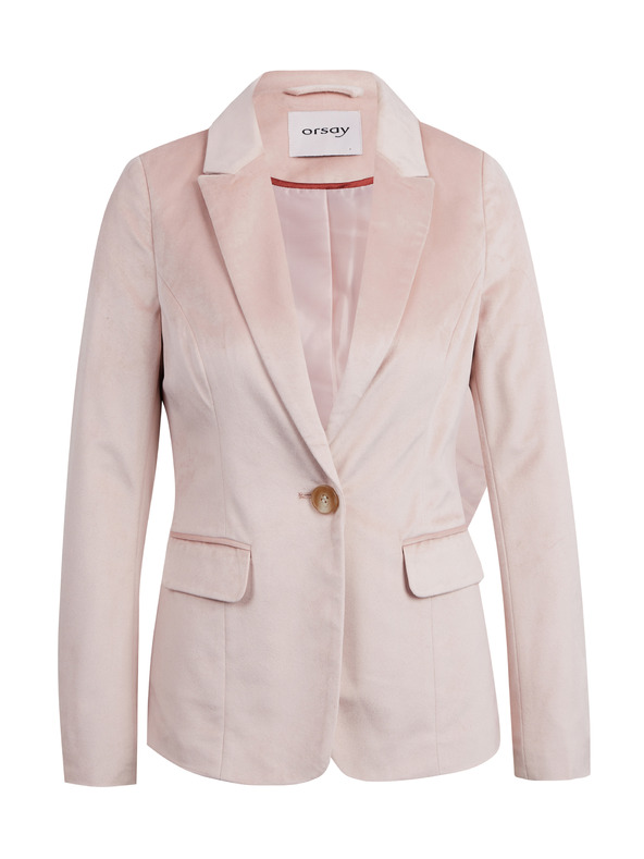 Orsay Světle růžové dámské sametové sako ORSAY