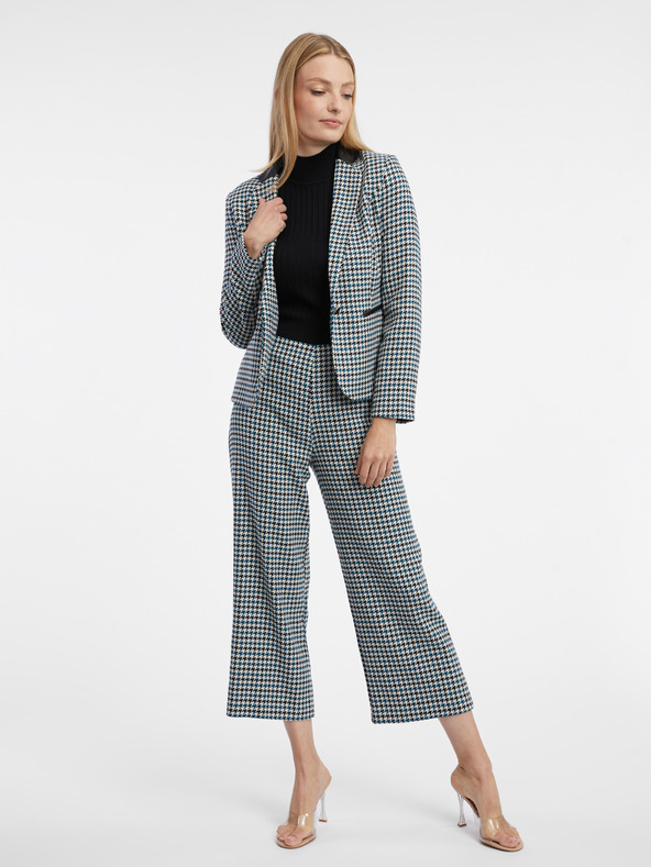 Orsay Černo-modré dámské vzorované sako ORSAY