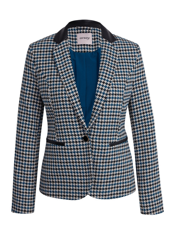 Orsay Černo-modré dámské vzorované sako ORSAY