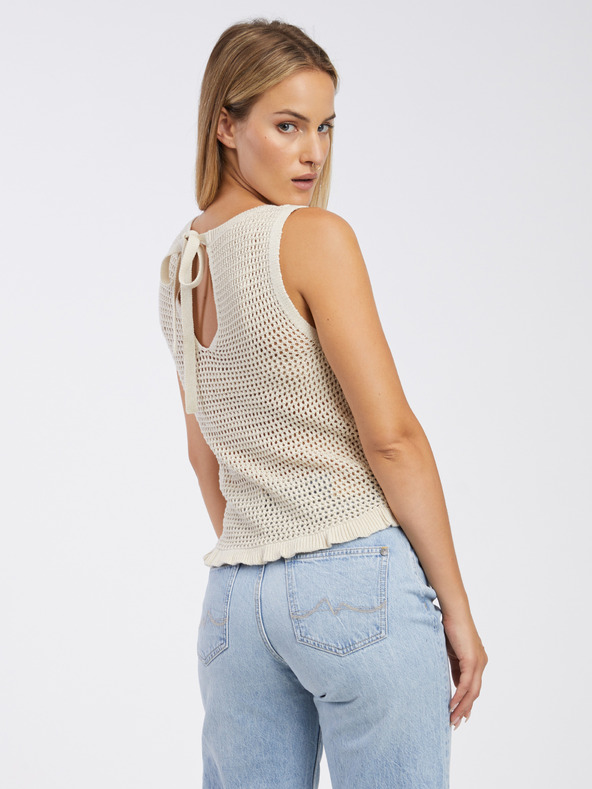 Jacqueline de Yong Béžový dámský pletený top JDY Tikka