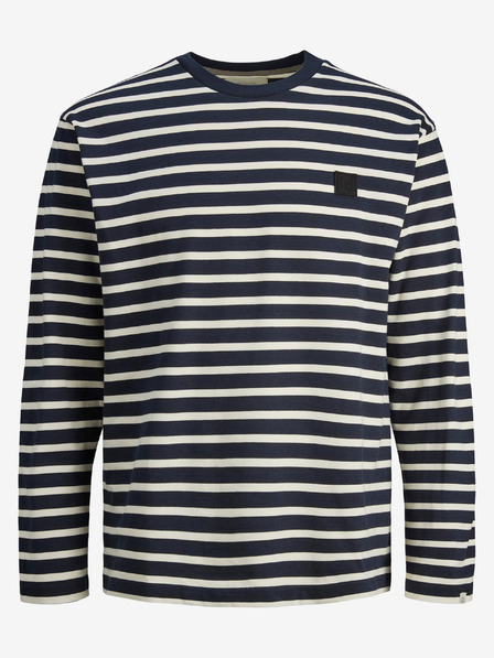 Jack & Jones Tmavě modré pánské pruhované tričko Jack & Jones Badge