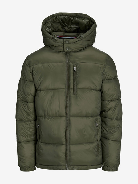 Jack & Jones Khaki pánská zimní prošívaná bunda Jack & Jones Eddie