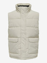 ONLY & SONS Světle šedá pánská prošívaná vesta ONLY & SONS Carl