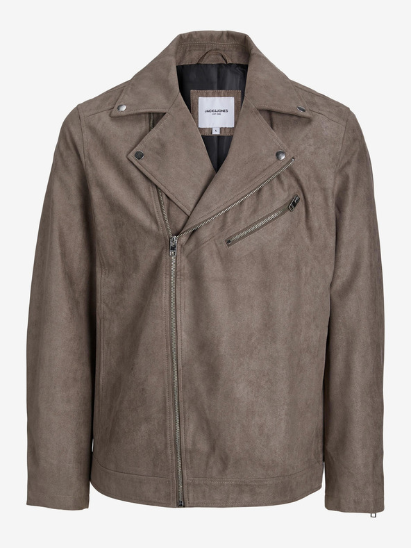 Jack & Jones Hnědá pánská semišová bunda Jack & Jones Rocky