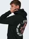 ONLY & SONS Černá pánská mikina s kapucí ONLY & SONS Bryce
