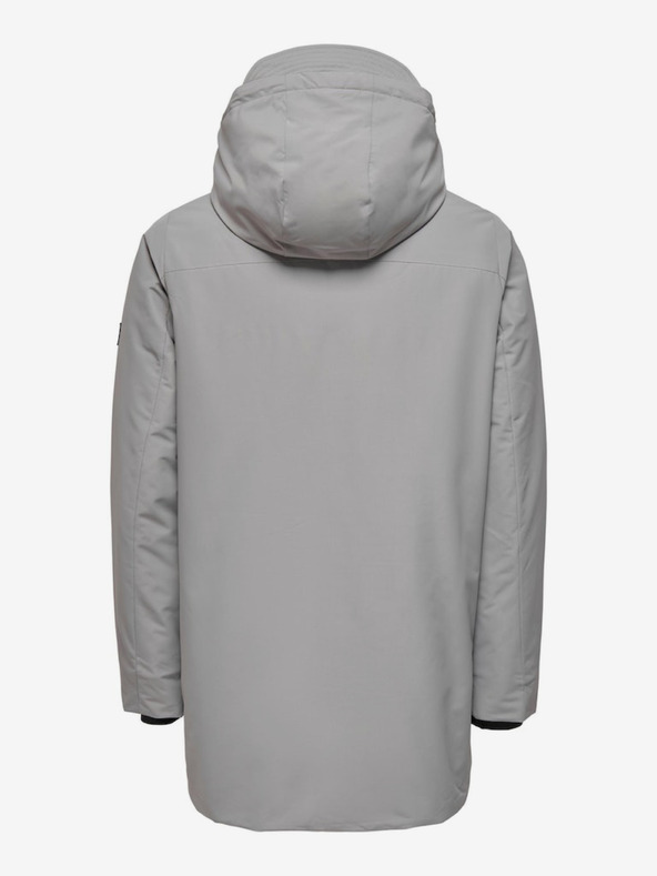 ONLY & SONS Šedá pánská zimní parka ONLY & SONS Carl