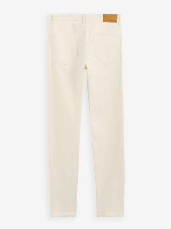 Celio Krémové pánské slim fit džíny Celio C25 Dolasi
