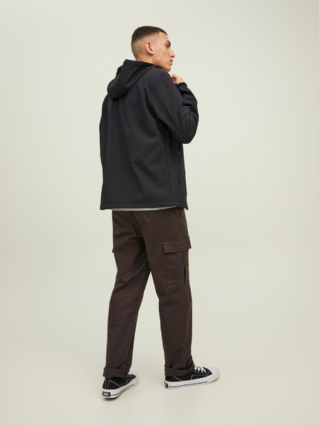 Jack & Jones Černá lehká bunda se zipem a s kapucí Jack & Jones Marvin