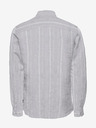 ONLY & SONS Světle šedá pánská pruhovaná košile s příměsí lnu ONLY & SONS Caiden