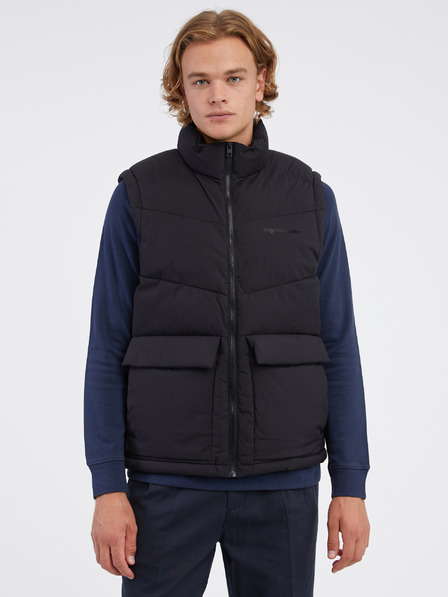 Jack & Jones Černá pánská prošívaná vesta Jack & Jones Vester